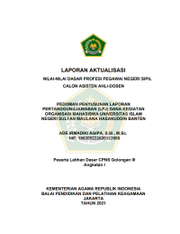 Image of PEDOMAN PENYUSUNAN LAPORAN PERTANGGUNGJAWABAN (LPJ) DANA KEGIATAN ORGANISASI MAHASISWA UNIVERSITAS ISLAM NEGERI SULTAN MAULANA HASANUDDIN BANTEN