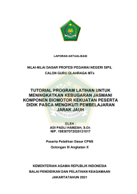 Image of TUTORIAL PROGRAM LATIHAN UNTUK MENINGKATKAN KEBUGARAN JASMANI KOMPONEN BIOMOTOR KEKUATAN PESERTA DIDIK PASCA MENGIKUTI PEMBELAJARAN JARAK JAUH
