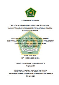 Image of DIGITALISASI TATA KELOLA PERMINTAAN BARANG KEBUTUHAN RUMAH TANGGA MENGGUNAKAN GOOGLE FORM PADA DIREKTORAT JENDERAL BIMBINGAN MASYARAKAT BUDDHA