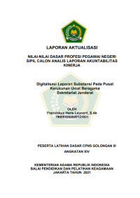 Image of Digitalisasi Laporan Substansi Pada Pusat Kerukunan Umat Beragama Sekretariat Jenderal