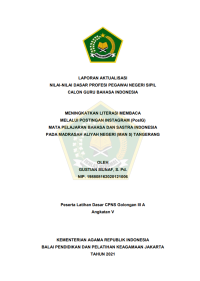 Image of MENINGKATKAN LITERASI MEMBACA MELALUI POSTINGAN INSTAGRAM (PosIG) MATA PELAJARAN BAHASA DAN SASTRA INDONESIA PADA MADRASAH ALIYAH NEGERI (MAN 5) TANGERANG