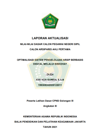 Image of OPTIMALISASI SISTEM PENGELOLAAN ARSIP BERBASIS DIGITAL MELALUI SISKOHAT