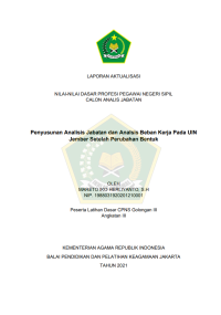 Image of Penyusunan Analisis Jabatan dan Analsis Beban Kerja Pada UIN Jember Setelah Perubahan Bentuk