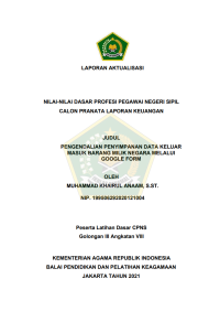 Image of PENGENDALIAN PENYIMPANAN DATA KELUAR MASUK BARANG MILIK NEGARA MELALUI GOOGLE FORM
