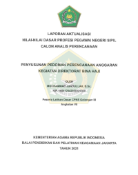 Image of PENYUSUNAN PEDOMAN PERENCANAAN ANGGARAN KEGIATAN DIREKTORAT BINA HAJI