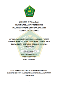 Image of OPTIMALISASI ALAT MODIFIKASI POA DALAM PROSES PEMBELAJARAN AKTIFITAS KEBUGARAN JASMANI PADA SISWA KELAS 2 MADRASAH IBTIDAIYAH NEGERI 5 TANGERANG