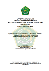 Image of Optimalisasi Pembelajaran Aqidah Akhlak Kelas XI Melalui Penerapan Metode Pembelajaran Role Play di Madrasah Aliyah Negeri (MAN) 11 Jakarta