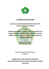 Image of OPTIMALISASI PEMBELAJARAN DARING (ONLINE) MELALUI PEMBUATAN VIDEO PEMBELAJARAN PADA MATA KULIAH KAMMA DAN PATICCASAMUPPADA DI STABN SRIWIJAYA TANGERANG BANTEN