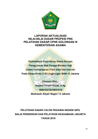 Image of Optimalisasi Daya Serap Siswa Dengan Penggunaan Alat Peraga Miniatur Haji Dalam Pembelajaran Fikih (Haji Dan Umroh) Pada Siswa Kelas X Di Lingkungan MAN 13 Jakarta