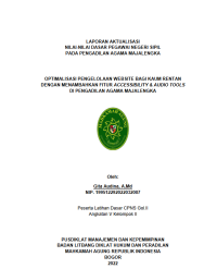 Image of OPTIMALISASI PENGELOLAAN WEBSITE BAGI KAUM RENTAN DENGAN MENAMBAHKAN FITUR ACCESSIBILITY & AUDIO TOOLS DI PENGADILAN AGAMA MAJALENGKA