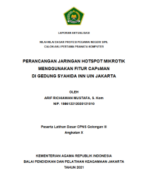 Image of PERANCANGAN JARINGAN HOTSPOT MIKROTIK MENGGUNAKAN FITUR CAPsMAN DI GEDUNG SYAHIDA INN UIN JAKARTA