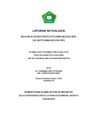 Image of OPTIMALISASI PEDOMAN PENULISAN TESIS PADA ROGRAM PASCASARJANA UIN SULTAN MAULANA HASANUDDIN BANTEN