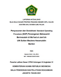 Image of Penyusunan dan Sosialisasi Standard Operating Procedure (SOP) Penanganan Mahasantri Bermasalah di Ma’had al Jami’ah UIN Sultan Maulana Hasanuddin Banten