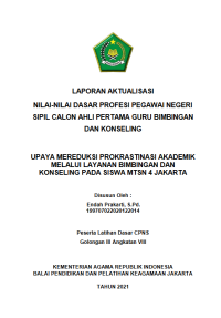 Image of UPAYA MEREDUKSI PROKRASTINASI AKADEMIK MELALUI LAYANAN BIMBINGAN DAN KONSELING PADA SISWA MTSN 4 JAKARTA