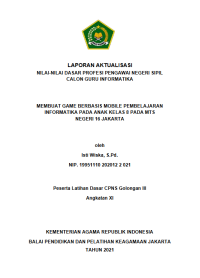 Image of MEMBUAT GAME BERBASIS MOBILE PEMBELAJARAN INFORMATIKA PADA ANAK KELAS 8 PADA MTS NEGERI 16 JAKARTA