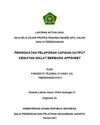 Image of PENINGKATAN PELAPORAN CAPAIAN OUTPUT KEGIATAN DIKLAT BERBASIS APPSHEET