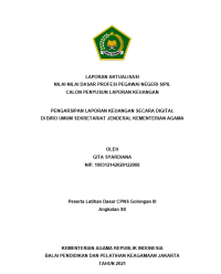 Image of PENGARSIPAN LAPORAN KEUANGAN SECARA DIGITAL DI BIRO UMUM SEKRETARIAT JENDERAL KEMENTERIAN AGAMA