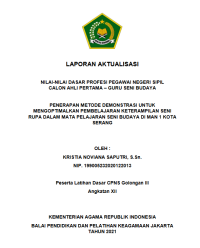 Image of PENERAPAN METODE DEMONSTRASI UNTUK MENGOPTIMALKAN PEMBELAJARAN KETERAMPILAN SENI RUPA DALAM MATA PELAJARAN SENI BUDAYA DI MAN 1 KOTA SERANG