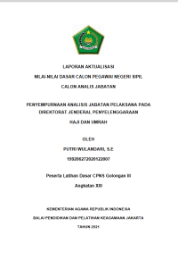 Image of PENYEMPURNAAN ANALISIS JABATAN PELAKSANA PADA DIREKTORAT JENDERAL PENYELENGGARAAN HAJI DAN UMRAH