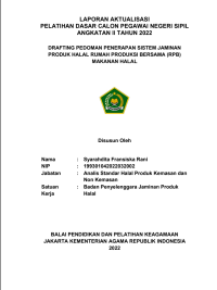 Image of DRAFTING PEDOMAN PENERAPAN SISTEM JAMINAN PRODUK HALAL RUMAH PRODUKSI BERSAMA (RPB) MAKANAN HALAL