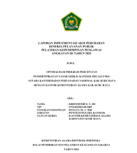 Image of OPTIMALISASI PROGRAM PERCEPATAN PENSERTIPIKATAN TANAH GEREJA KATOLIK MELALUI MoU ANTARA KANTOR BADAN PERTANAHAN NASIONAL KAB. KUBU RAYA DENGAN KANTOR KEMENTERIAN AGAMA KAB. KUBU RAYA