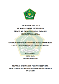 Image of OPTIMALISASI PEMBELAJARAN PPKN MENGGUNAKAN MEDIA POSTER PADA SISWA DI MTSN 4 KABUPATEN LEBAK