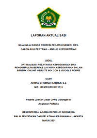 OPTIMALISASI PELAYANAN KEPEGAWAIAN DAN PENGUMPULAN BERKAS LAYANAN KEPEGAWAIAN DALAM BENTUK ONLINE WEBSITE WIX.COM & GOOGLE FORMS