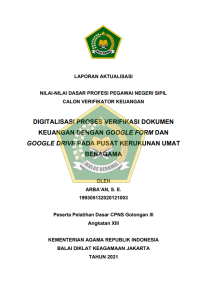 Image of DIGITALISASI PROSES VERIFIKASI DOKUMEN KEUANGAN DENGAN GOOGLE FORM DAN GOOGLE DRIVE PADA PUSAT KERUKUNAN UMAT BERAGAMA