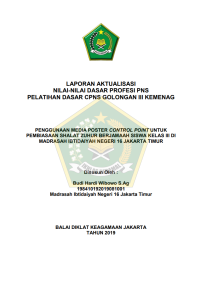 Image of PENGGUNAAN MEDIA POSTER CONTROL POINT UNTUK PEMBIASAAN SHALAT ZUHUR BERJAMAAH SISWA KELAS III DI MADRASAH IBTIDAIYAH NEGERI 16 JAKARTA TIMUR