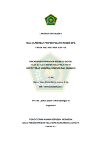 Image of DIREKTORI PENGAWASAN BERBASIS DIGITAL PADA SATUAN INSPEKTORAT WILAYAH IV INSPEKTORAT JENDERAL KEMENTERIAN AGAMA RI