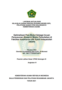 Optimalisasi Peta Modul Sebagai Acuan Penyusunan Blueprint Modul Perkuliahan di Fakultas Kedokteran UIN Syarif Hidayatullah Jakarta