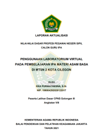 PENGGUNAAN LABORATORIUM VIRTUAL PADA PEMBELAJARAN IPA MATERI ASAM BASA DI MTSN 2 KOTA CILEGON