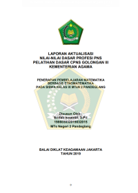 Image of PENERAPAN PEMBELAJARAN MATEMATIKA BERBASIS ETNOMATEMATIKA PADA SISWA KELAS IX MTsN 2 PANDEGLANG
