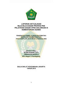 PENERAPAN PEMBELAJARAN MATEMATIKA BERBASIS ETNOMATEMATIKA PADA SISWA KELAS IX MTsN 2 PANDEGLANG