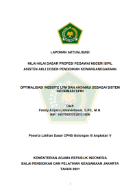 OPTIMALISASI WEBSITE LPM DAN ANDAMUI SEBAGAI SISTEM INFORMASI SPMI