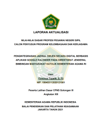 PENGINTEGRASIAN JADWAL DIRJEN SECARA DIGITAL BERBASIS APLIKASI GOOGLE KALENDER PADA DIREKTORAT JENDERAL BIMBINGAN MASYARAKAT KATOLIK KEMENTERIAN AGAMA RI