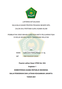 Image of PEMBUATAN VIDEO BAHAN AJAR PADA MATA PELAJARAN FIQIH DI KELAS 3B MIN 3 KOTA TANGERANG SELATAN