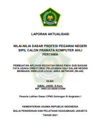 Image of PEMBUATAN APLIKASI KEGIATAN DINAS PADA SUB BAGIAN TATA USAHA DIREKTORAT PELAYANAN HAJI DALAM NEGERI BERBASIS WIRELESS LOCAL AREA NETWORK (WLAN)