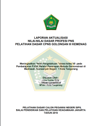 Meningkatkan “Nilai Pengetahuan ”siswa kelas VII pada Pembelajaran PJOK Melalui Penerapan Metode Demonstrasi di Madrasah Tsanawiyah Negeri 1 Kota Tangerang