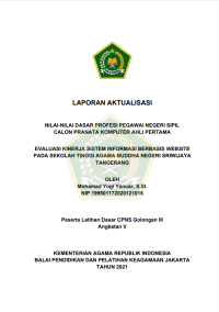 Image of EVALUASI KINERJA SISTEM INFORMASI BERBASIS WEBSITE PADA SEKOLAH TINGGI AGAMA BUDDHA NEGERI SRIWIJAYA TANGERANG