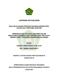 PEMANFAATAN APLIKASI LINKTREE DALAM PENATAAN DOKUMEN PADA INSPEKTORAT WILAYAH I INSPEKTORAT JENDERAL KEMENTERIAN AGAMA