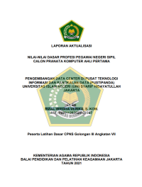 PENGEMBANGAN DATA CENTER DI PUSAT TEKNOLOGI INFORMASI DAN PANGKALAN DATA (PUSTIPANDA) UNIVERSITAS ISLAM NEGERI (UIN) SYARIF HIDAYATULLAH JAKARTA