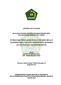 Image of OPTIMALISASI PERKULIAHAN DI FAKULTAS SAINS MELALUI ELEARNING FAKULTAS SAINS UNIVERSITAS ISLAM NEGERI SULTAN MAULANA HASANUDDIN BANTEN