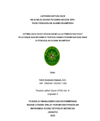 OPTIMALISASI AKSES KEADILAN MELALUI PEMBUATAN PUSAT PELAYANAN DAN INFORMASI TERPADU RAMAH PEREMPUAN DAN ANAK DI PENGADILAN AGAMA NGAMPRAH