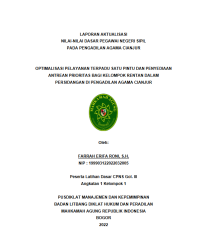 OPTIMALISASI PELAYANAN TERPADU SATU PINTU DAN PENYEDIAAN ANTREAN PRIORITAS BAGI KELOMPOK RENTAN DALAM PERSIDANGAN DI PENGADILAN AGAMA CIANJUR