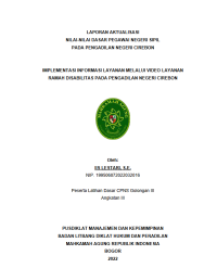 Image of IMPLEMENTASI INFORMASI LAYANAN MELALUI VIDEO LAYANAN RAMAH DISABILITAS PADA PENGADILAN NEGERI CIREBON