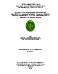 OPTIMALISASI LAYANAN PENDAFTARAN DAN PENYERAHAN SALINAN PUTUSAN PERKARA PERDATA DENGAN MEMPRIORITASKAN KELOMPOK RENTAN DI PENGADILAN NEGERI BOGOR