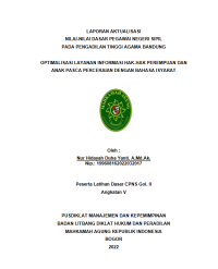 OPTIMALISASI LAYANAN INFORMASI HAK-HAK PEREMPUAN DAN ANAK PASCA PERCERAIAN DENGAN BAHASA ISYARAT