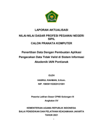 Image of Penertiban Data Dengan Pembuatan Aplikasi Pengecekan Data Tidak Valid di Sistem Informasi  Akademik IAIN Pontianak