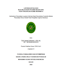 Optimalisasi Penyediaan Layanan Informasi Bagi Penyandang Tunanetra Melalui Penyediaan Brosur Braille Pada Pengadilan Agama Indramayu